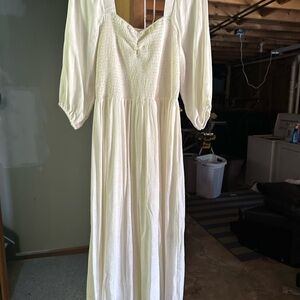 LC Lauren Conrad Cream Long Sleeve Dress